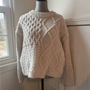H&M Cream Cable Knit Sweater